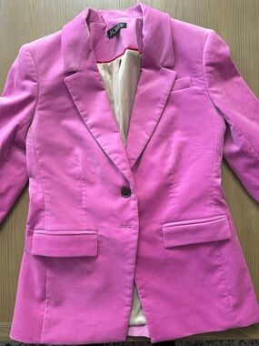 J. Crew Pink Velvet Blazer